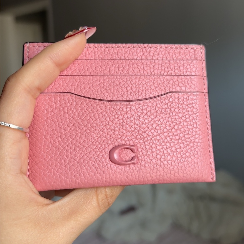 Coach Blush Leather Card Holder